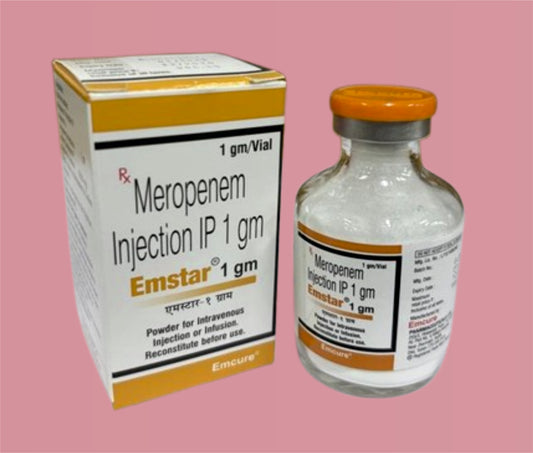 Emstar 1.0 Gm Inj ( Meropenem 1 Gm + Sodium Carbonate 90.20 Mg ) By Emcure