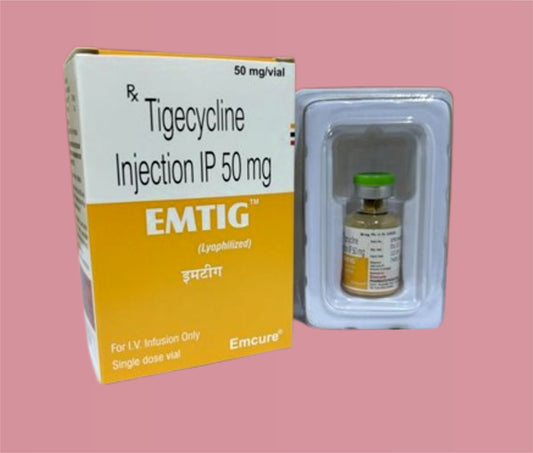 Emtig Inj ( Tigecycline 50 Mg ) By Emcure