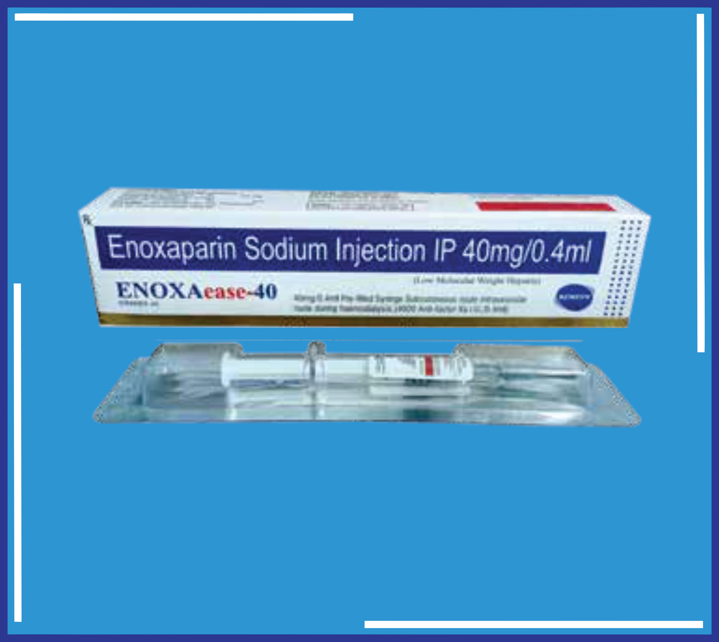 Enoxaease 40 Injection ( Enoxaparinsodium Ip 40 Mg ( 4000 Anti-Factor Xa Units) Water For Injection Ip Q.S. ) pack 1Syringe by Kemsyn