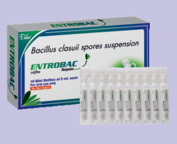 ENTROBAC  RESPOULES 5 ML ( Bacillius Clasuii Spores 2 billion Suspension ) by Elder