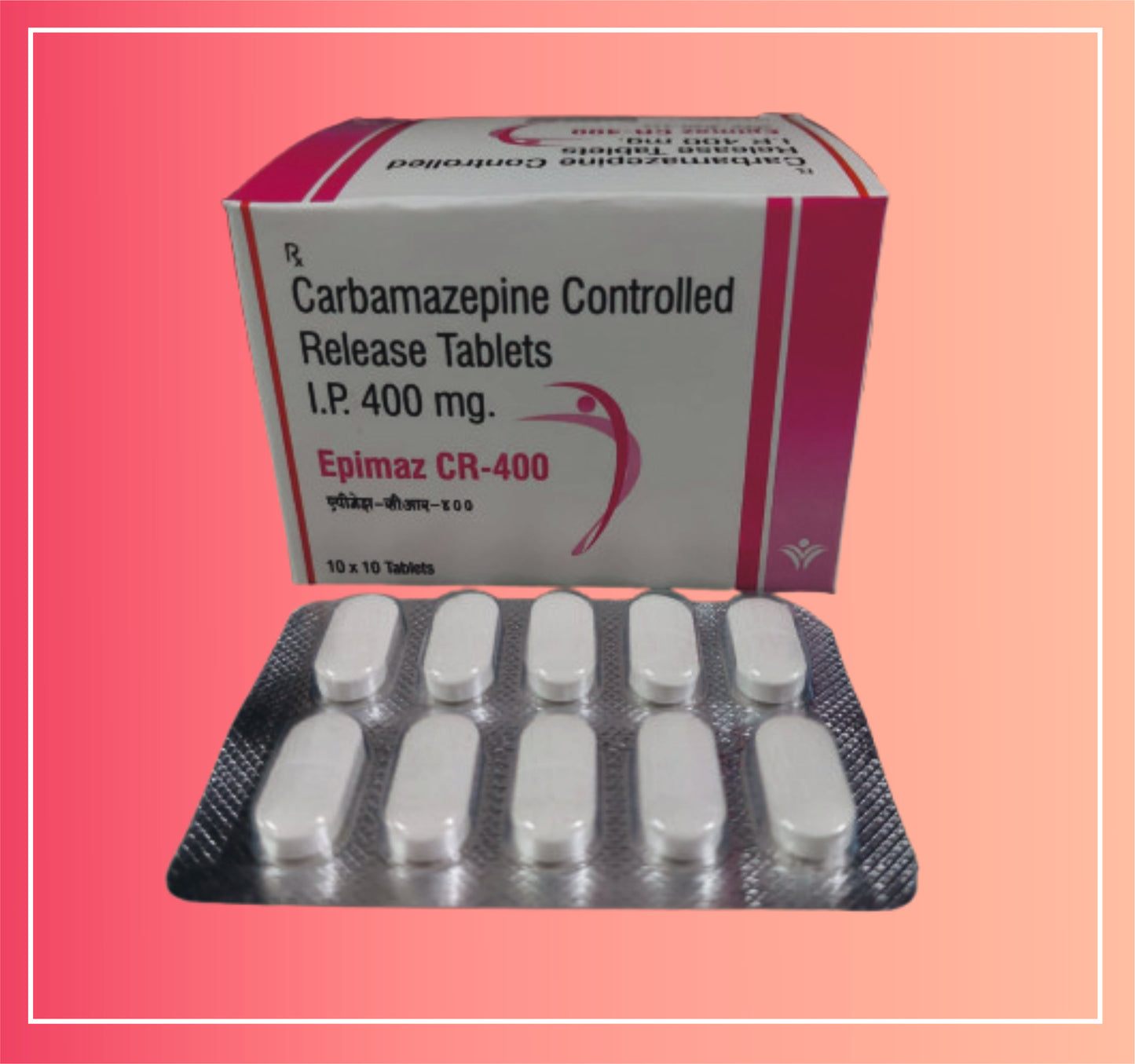 Carbamazepine 400 (Cr) pack of 10x10 Tab by Dellwich