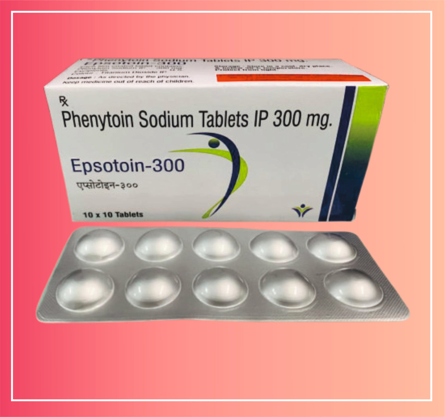 Phenytoin Sodium 300 {Rate of 10 Tab} by Dellwich