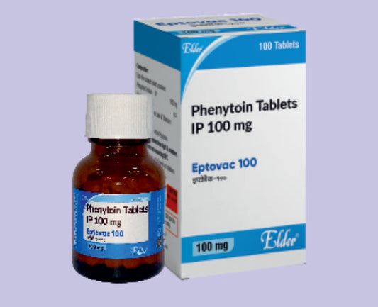EPTOVAC 100 TAB 100'S ( Phenytoin Sodium 100mg ) by Elder