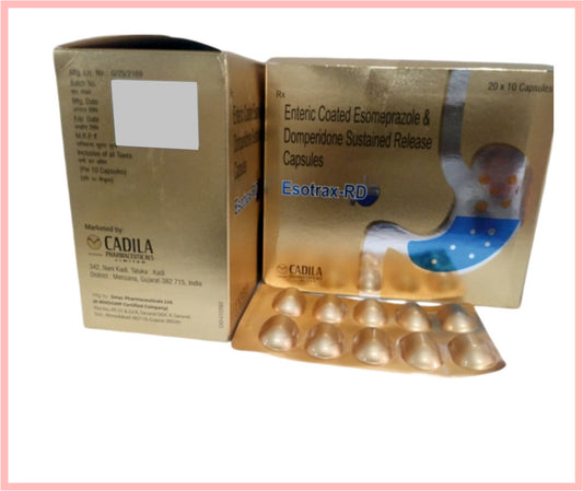 Esotrax Rd Cap 20X10 C 10 C ( Esomeprazole Magnesium And Domperidone Sustained Release Cap (40Mg + 30Mg) ) By Cadila