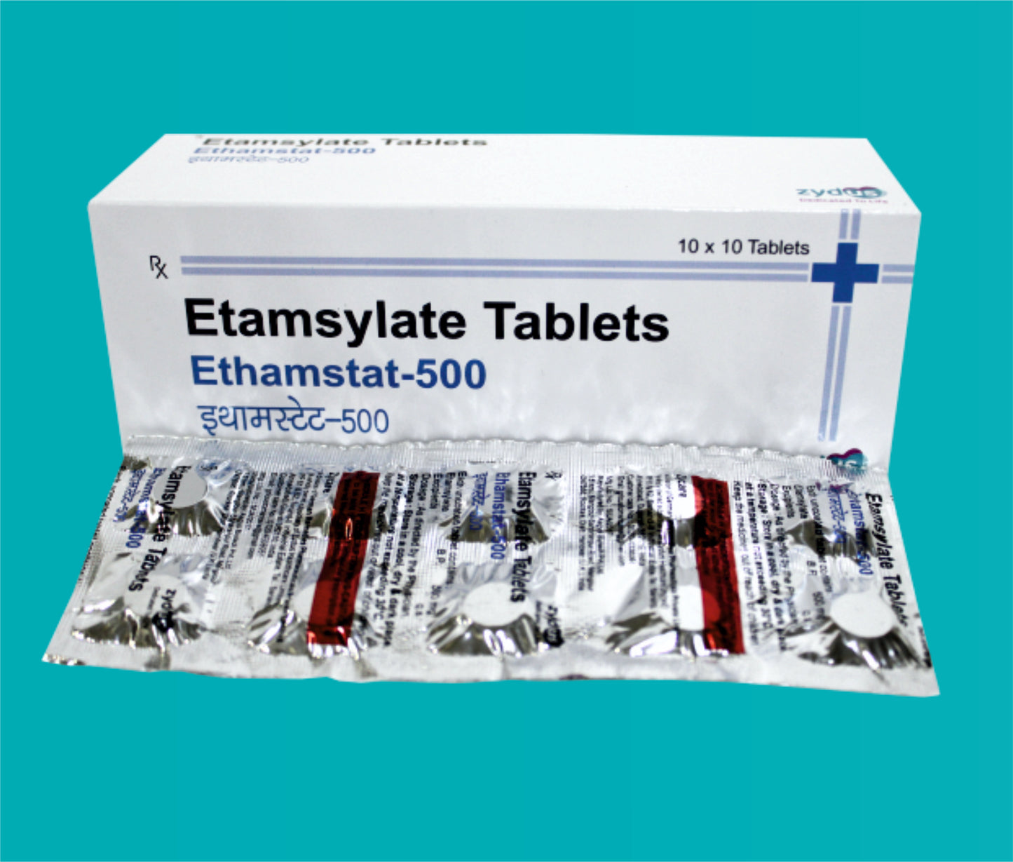 ETHAMSTAT 500 TAB 10X10T ( Etamsylate B.P. 500 mg ) by Zydus
