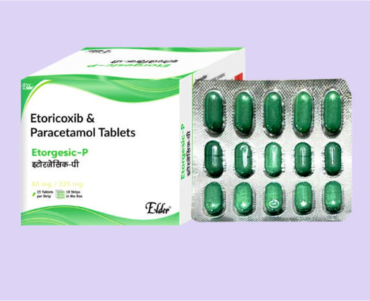 ETORGESIC P TABS (60/325 MG) 15'S ( Etoricoxib 60mg, Paracetamol 325mg ) by Elder