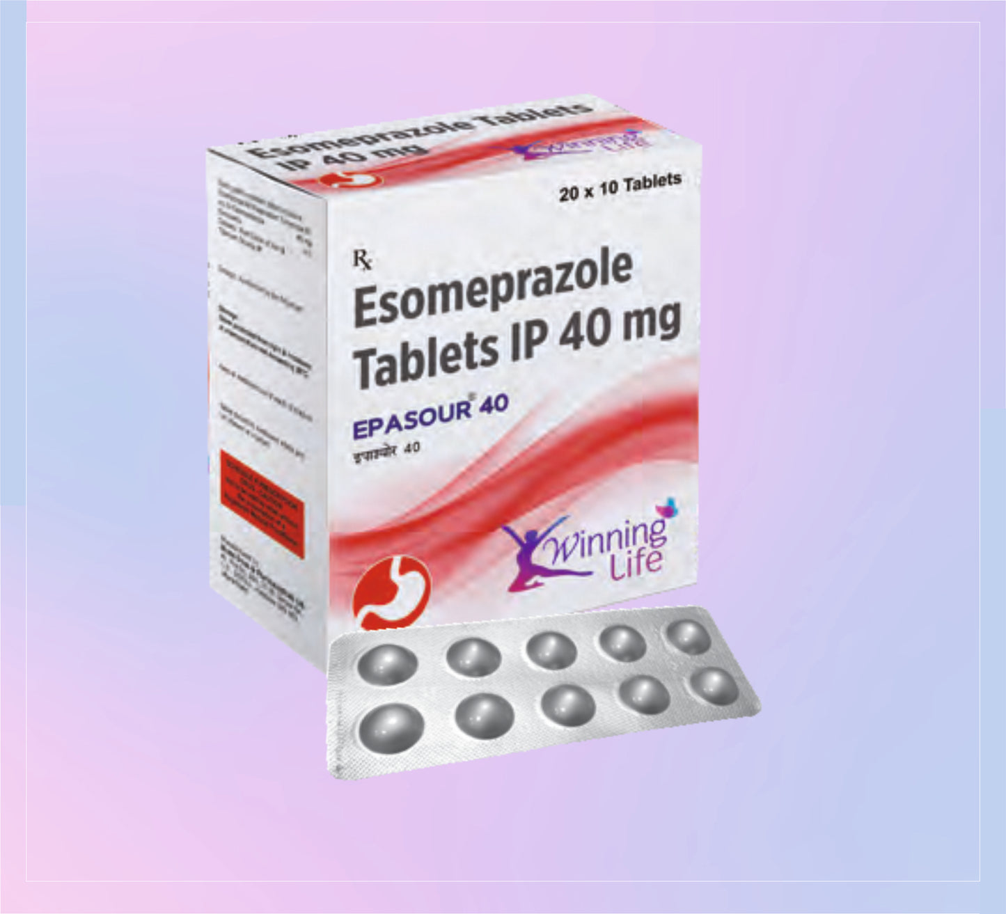 Epasour 40 Tab (Al) 20 x10 Esomeprazole 40 Mg by Akumentis