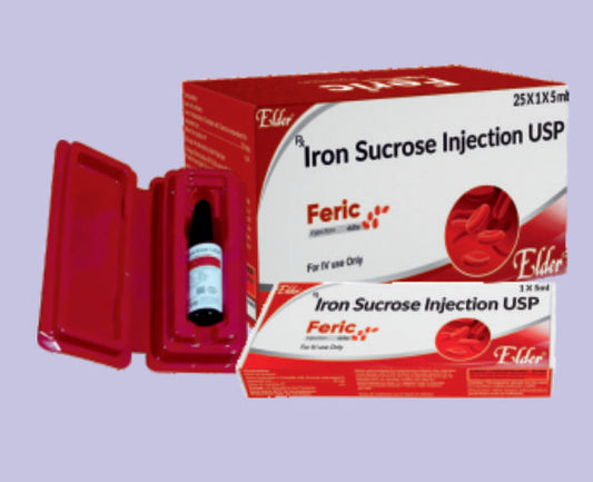 FERIC AMPOULE 5ML 5ML ( Iron Sucrose 20 MG
 ) by Elder