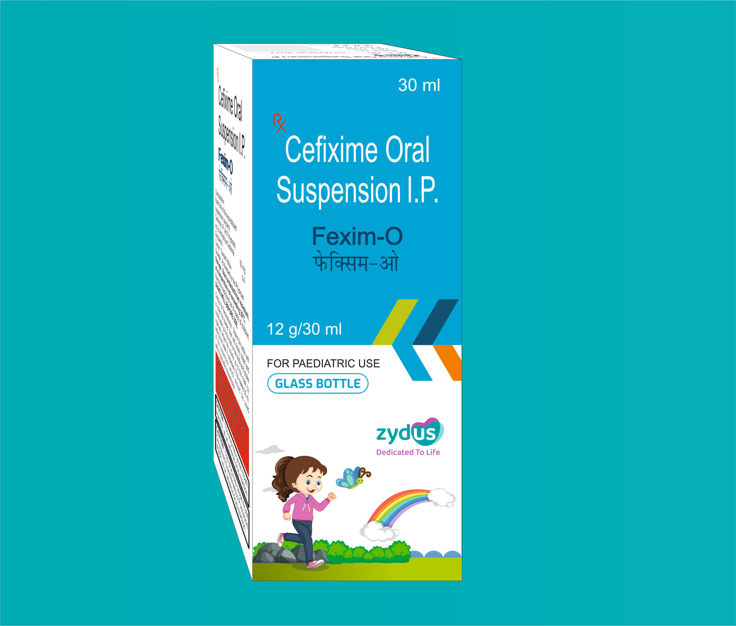 FEXIM-O 50 GLASS BOTTLE 
 1x30ml. ( Cefixime 50 mg ) by Zydus