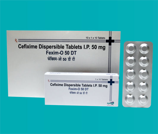 FEXIM -O 50 DT (ALU- ALU) 10x1x10 ( Cefixime 50 mg ) by Zydus