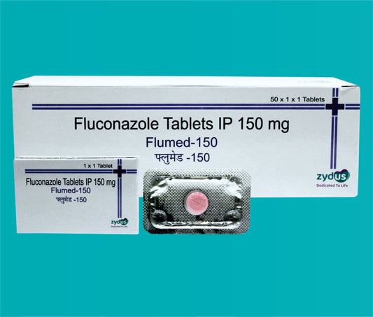 FLUMED - 150 MG TABS. 50x1x1 ( Fluconazole 150 mg IPExcipients q.s.colour : Ponceau 4 R ) by Zydus