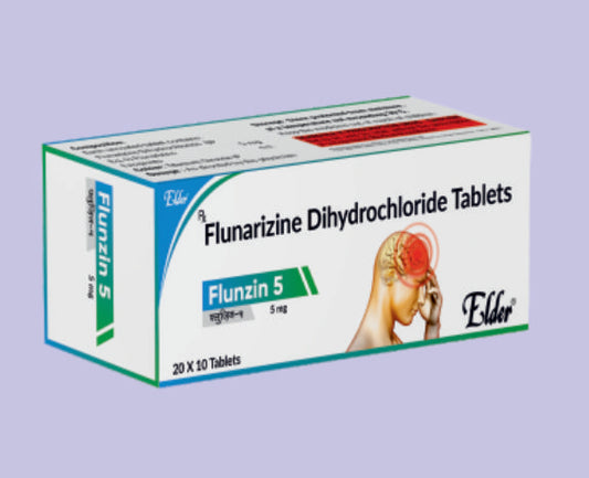 FLUNZIN 5 TABS 10'S ( Flunarizine 5 MG
 ) by Elder