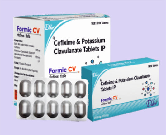 FORMIC CV TABS (200/125 MG) 10'S ( Cefixime 200mg, Clavulanic Acid 125mg ) by Elder