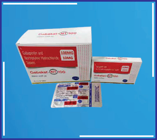 Gabakat-Nt 100 Tablet ( Gabapentin Ip 100Mg + Nortriptyline Hydrochloride Ip 10Mg Tablet ) pack 10x1x15 by Kemsyn
