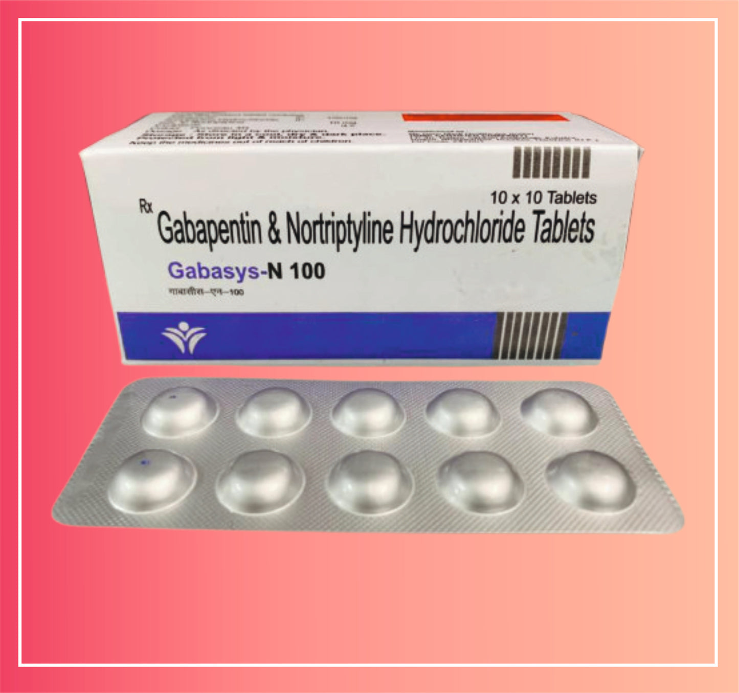 Gabapentin 100, Nortriptyline Hcl 10  {Rate of 10 Tab} by Dellwich