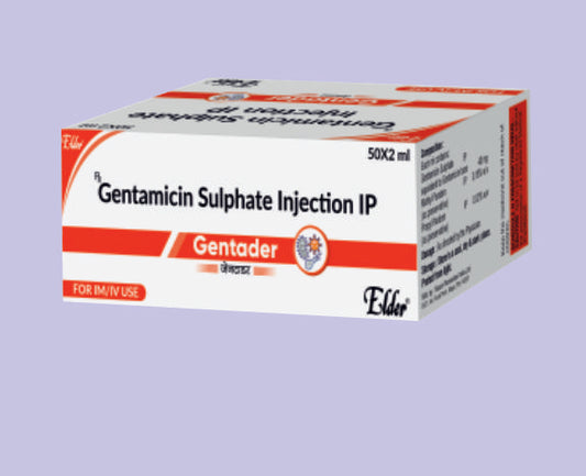 GENTADER 2 ML (BLISTER) VIAL 2ML ( Gentamicin 40mg/ml Injection ) by Elder