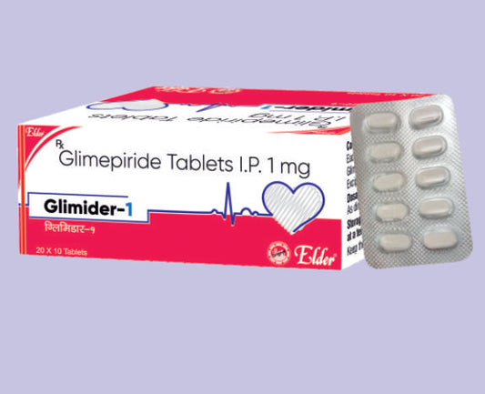 GLIMIDER 1 TAB 10'S ( Glimipride 1mg ) by Elder