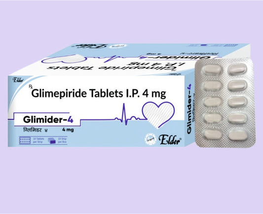 GLIMIDER 4 TABS 10'S ( Glimipride 4 MG 
 ) by Elder