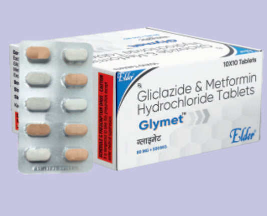 GLYMET TAB (80/500MG) 10'S ( Gliclazide 80 mg,Metformin 500 mg
 ) by Elder