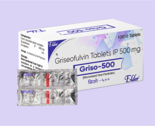 GRISO 500 TABS 10'S ( Griseofulvin 500mg ) by Elder