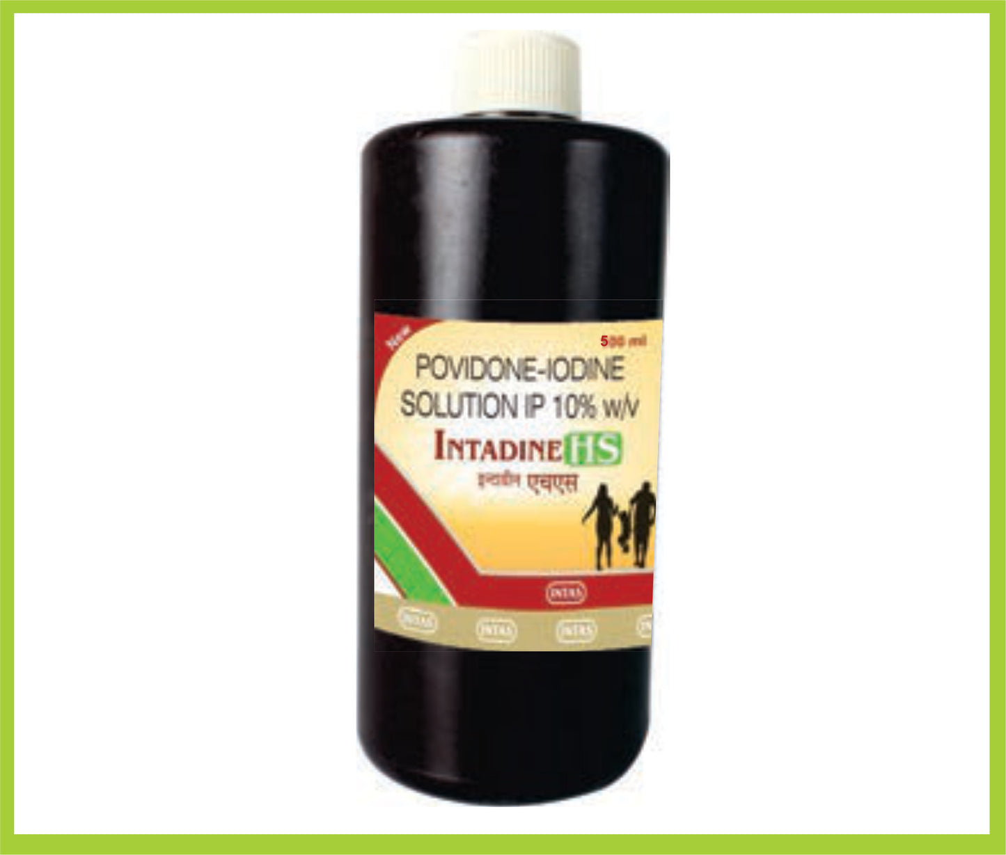 INTADINE -HS 10% (500ML) ( Povidone Iodine IP 10% w/v ) by Intas