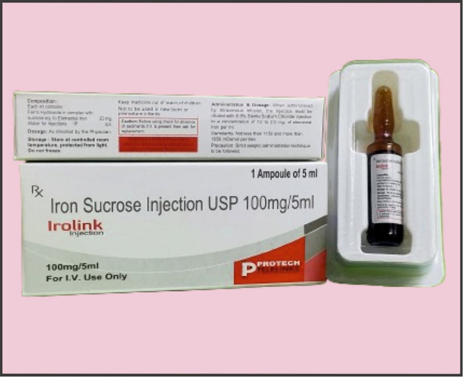 IROLINK-5 ML AMP ( Iron Sucrose (100Mg/5Ml) ) by Protech