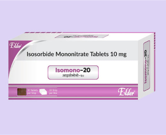 ISOMONO 20MG TAB 30'S ( Isosorbitrate Mononitrate 20 MG
 ) by Elder