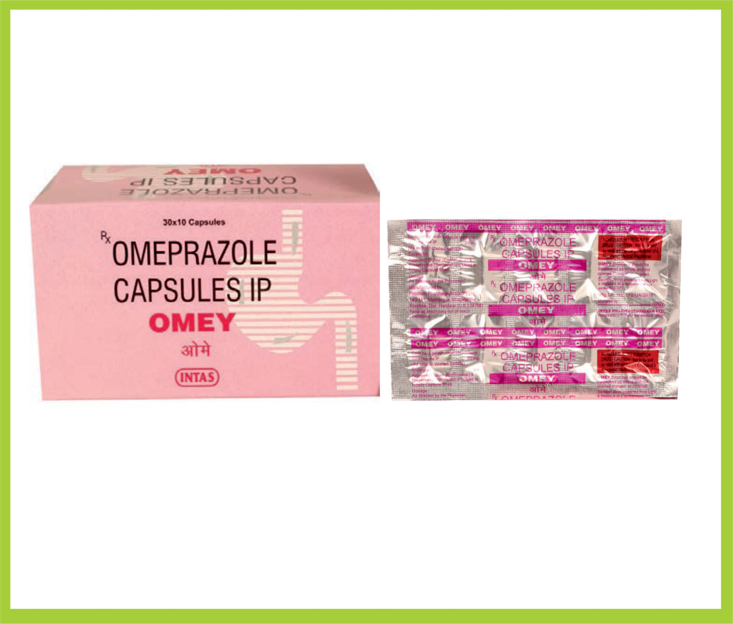 Omey 10 Cap Omeprazole 20 mg by Intas