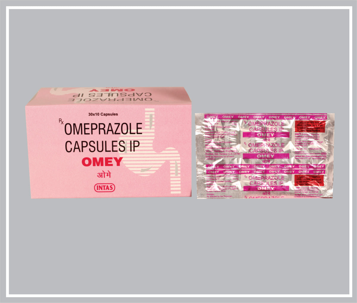 Omey 10 Cap (Omeprazole 20 Mg Cap) By Intas