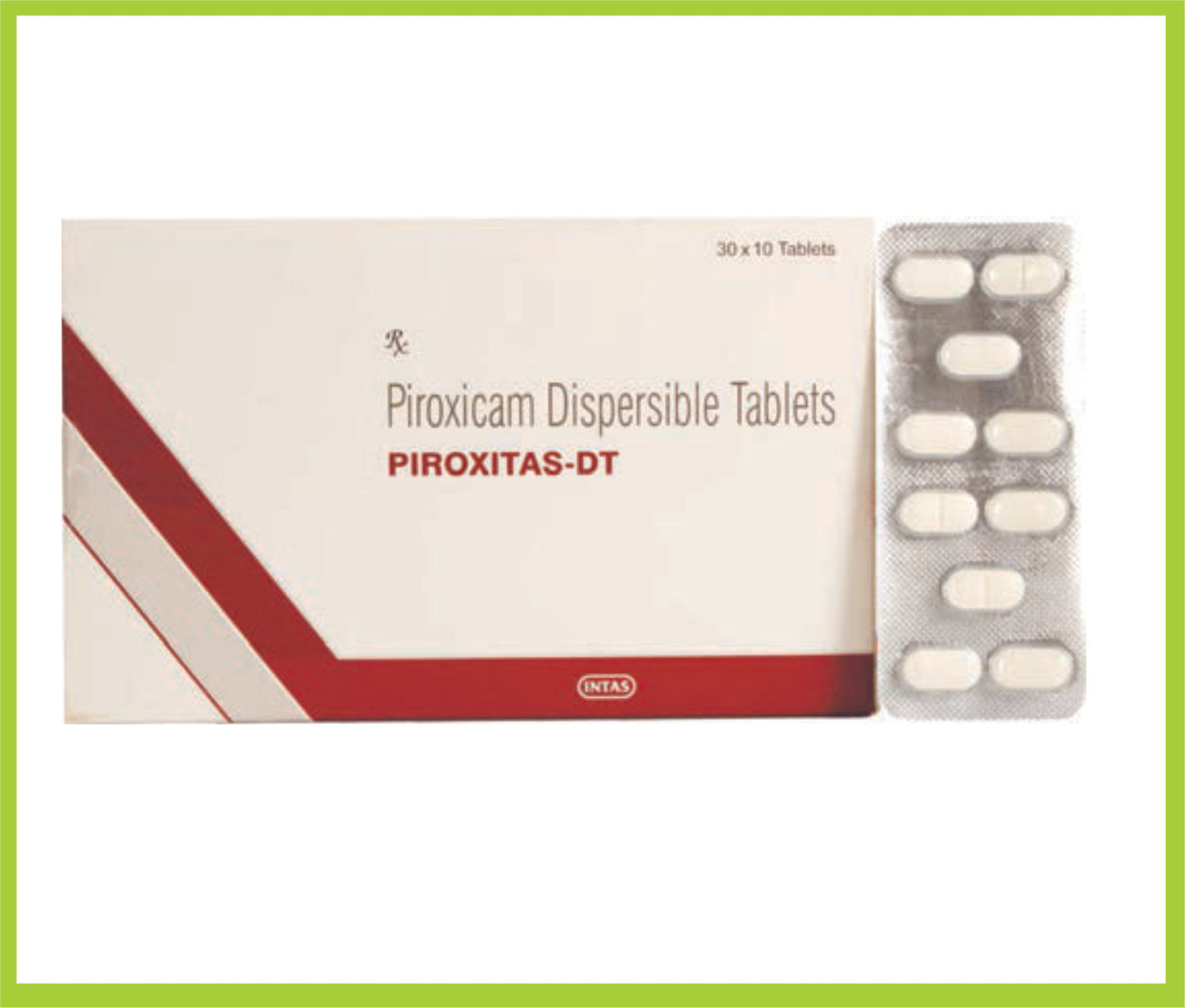 PIROXITAS-DT 10 TAB (Piroxicam 20 mg) by Intas