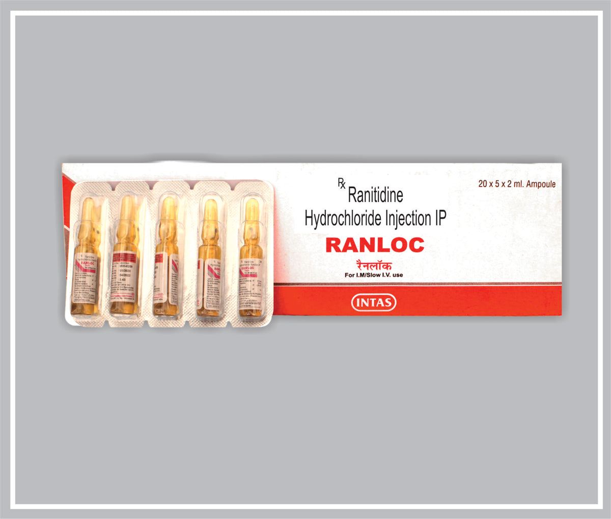 Ranloc Inj. 2Ml Amp (Ranitidine 25 Mg Inj) By Intas