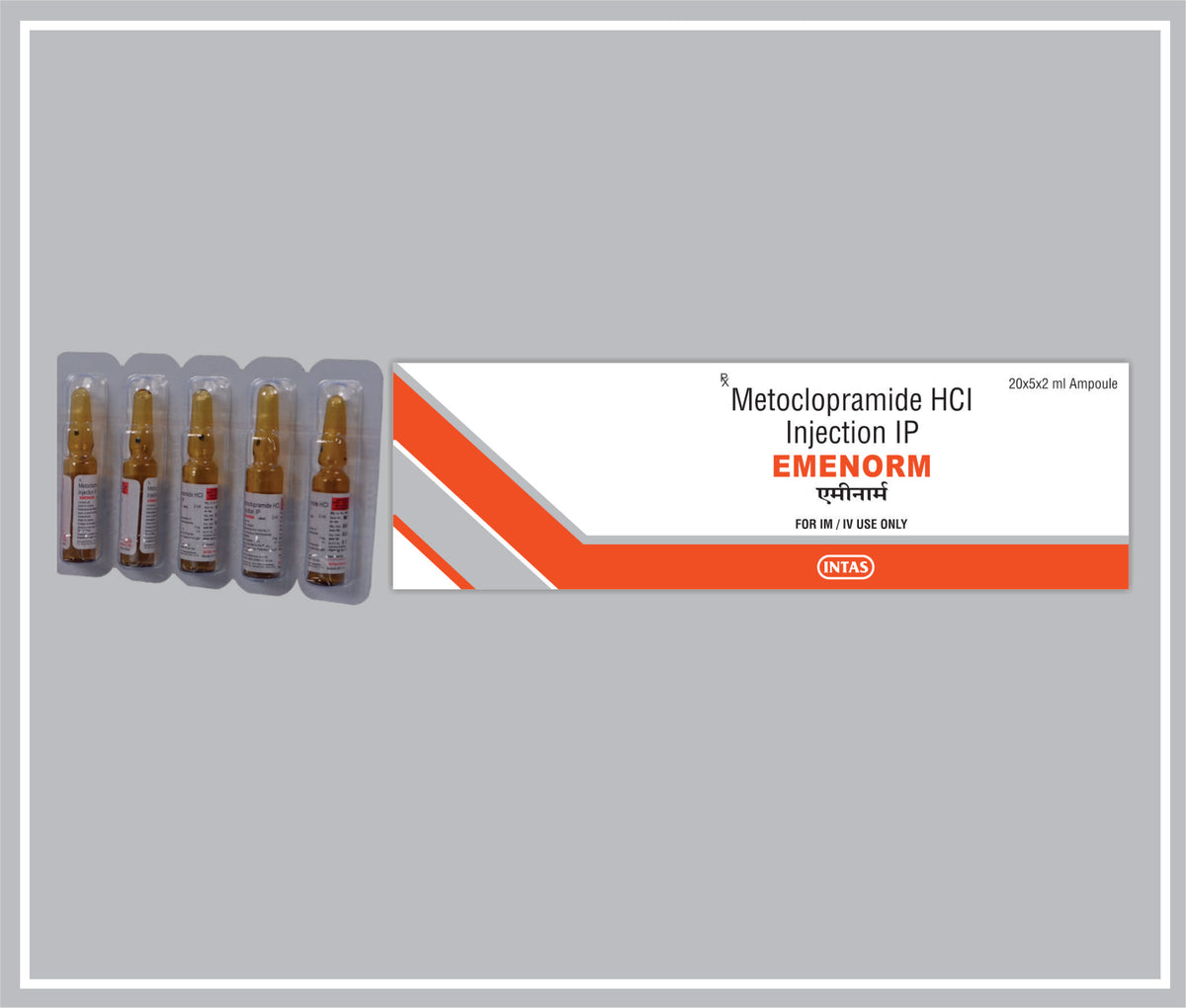Emenorm Inj. 2Ml Amp. (Metoclopramide 5 Mg Inj) By Intas