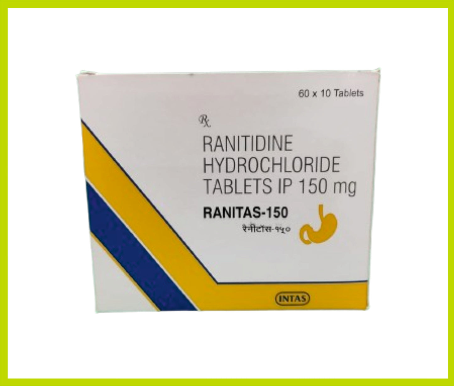 Ranitas 150 10 Tab Ranitidine 150 mg by Intas