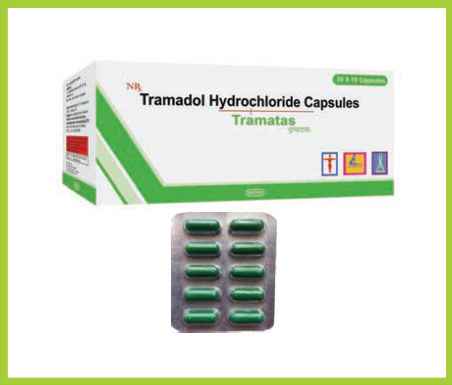 Tramatas 10 Cap Tramadol 50 mg by Intas