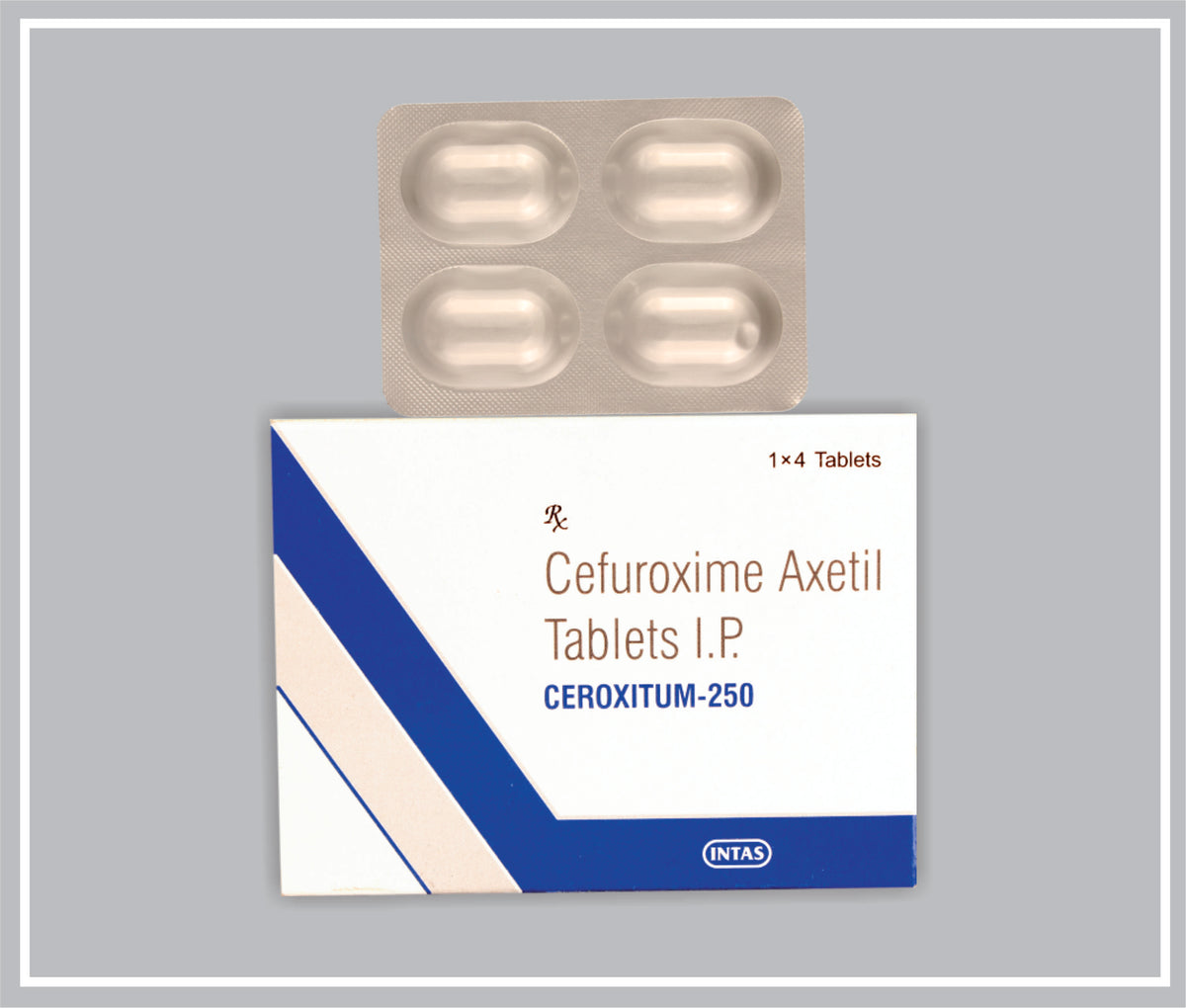 Ceroxitum-250 4 Tab (Cefuroxime Axetil 250 Mg Tab) By Intas