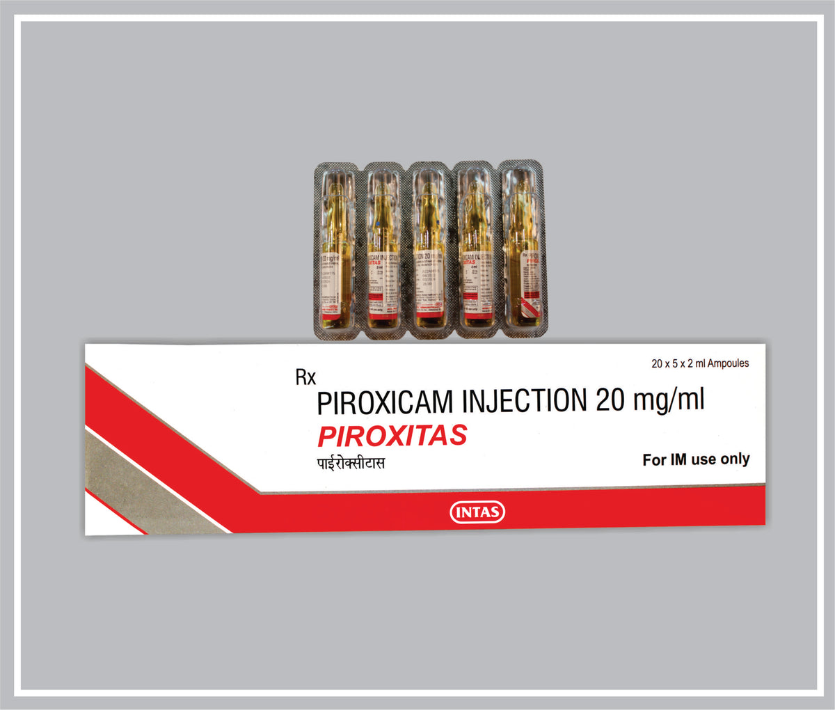 Piroxitas 2Ml Inj (Piroxicam 20 Mg/Ml Inj) By Intas