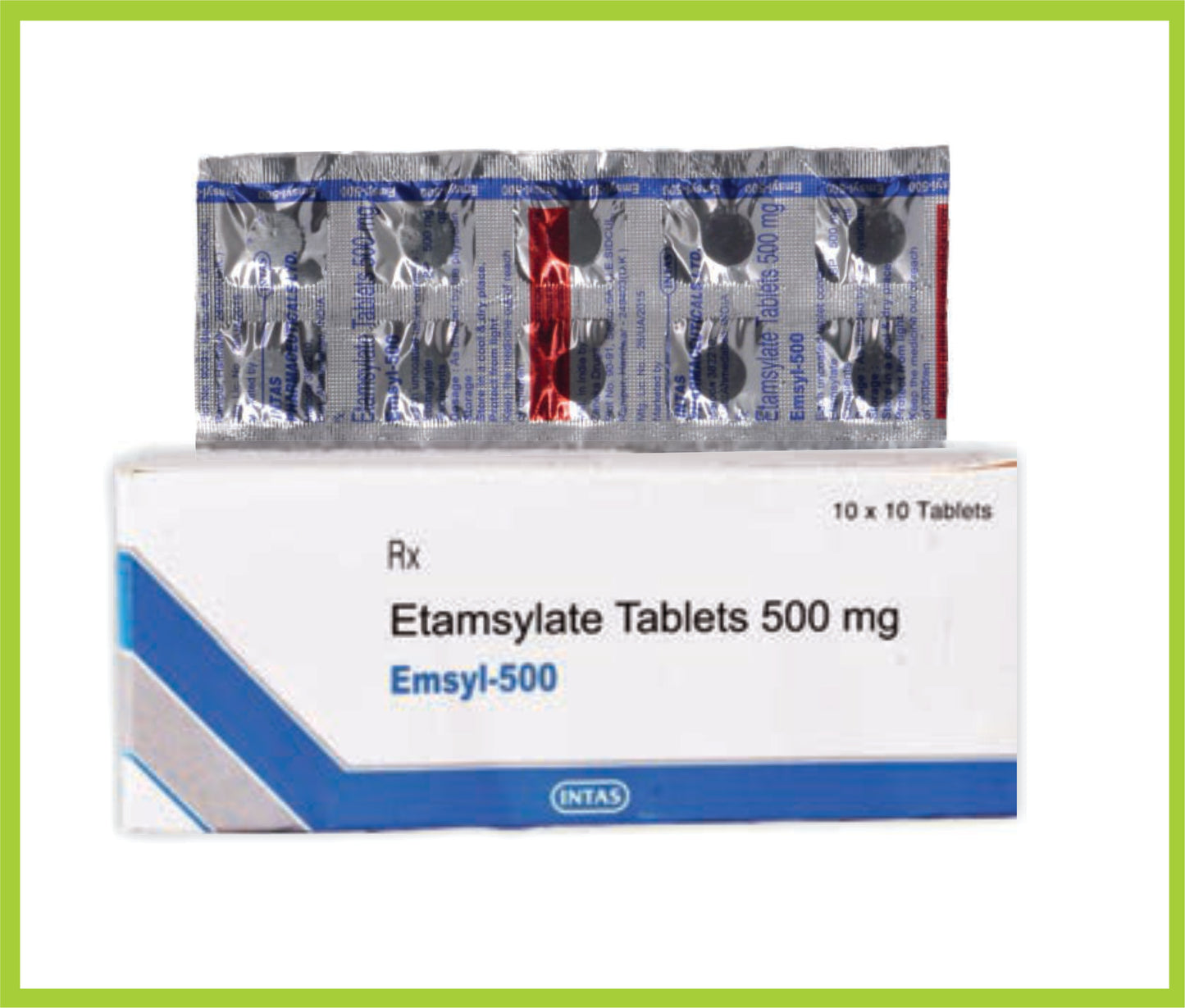 EMSYL-500 10 TAB (Ethamsylate 500 mg) by Intas