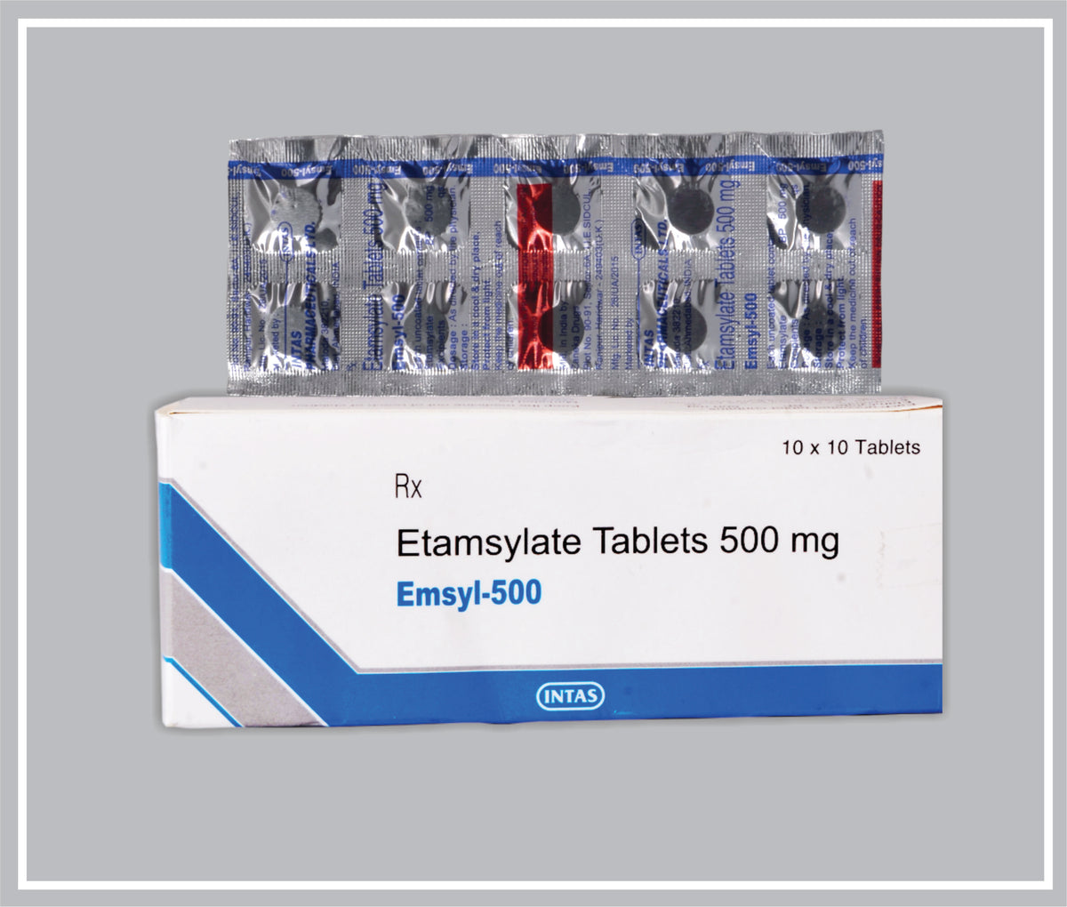 Emsyl-500 10 Tab (Ethamsylate 500Mg ) By Intas