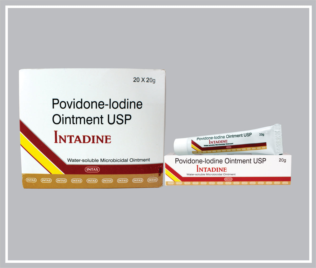 Intadine Ointment 20Gm (Povidone Iodine 5% W/W Oint) By Intas