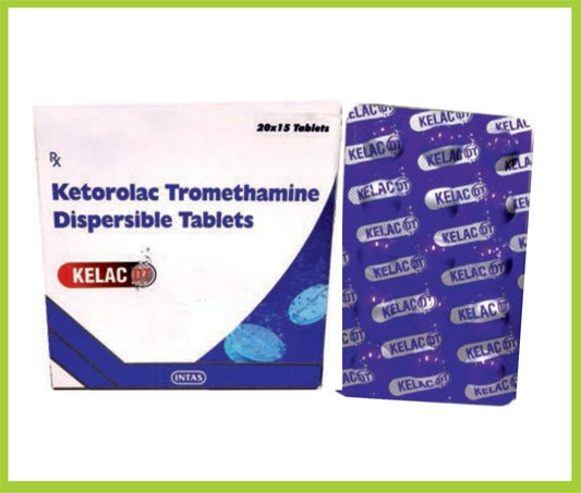 Kelac 10 Tab Ketorolac Tromethamine 10 mg by Intas