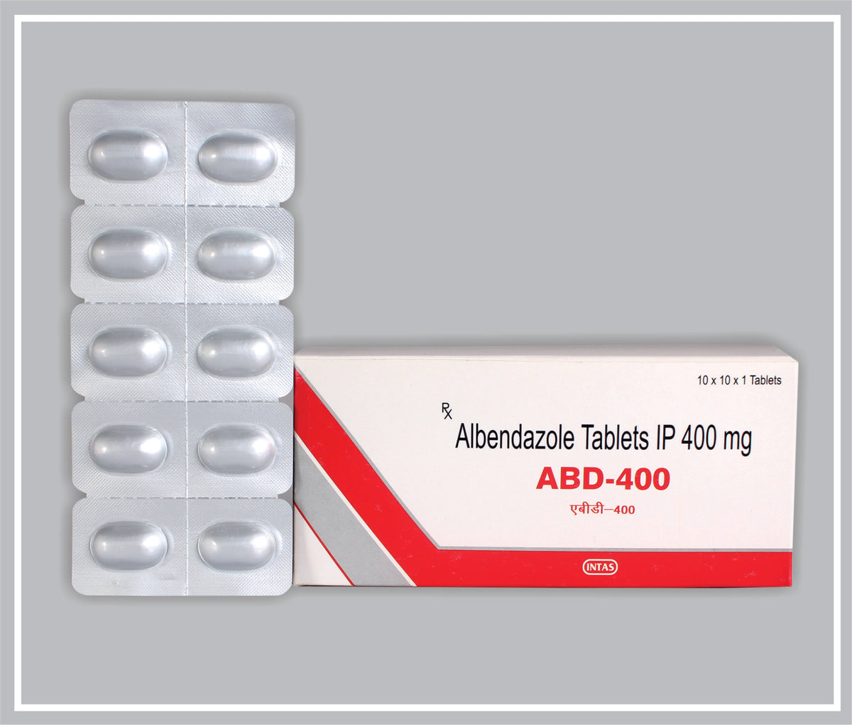 Abd-400 1 Tab (Alu-Alu) (Albendazole 400 Mg Tab) By Intas