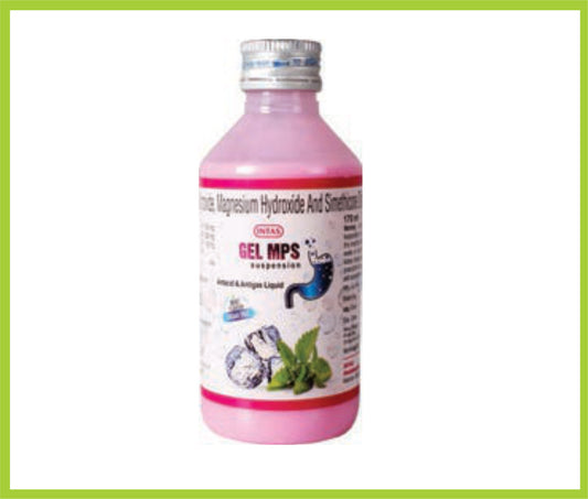 Gel Mps 170Ml (Mint Flavour) Activated Polydimethylsiloxane 50 mg + Magnesium Hydroxide 250 mg + Aluminium Hydroxide 250 mg by Intas