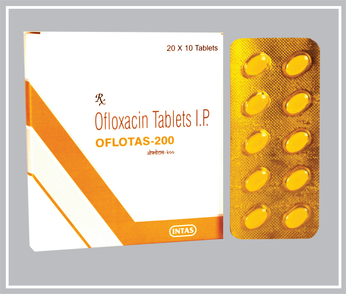 Oflotas 200 10 Tab (Ofloxacin 200 Mg Tab) By Intas