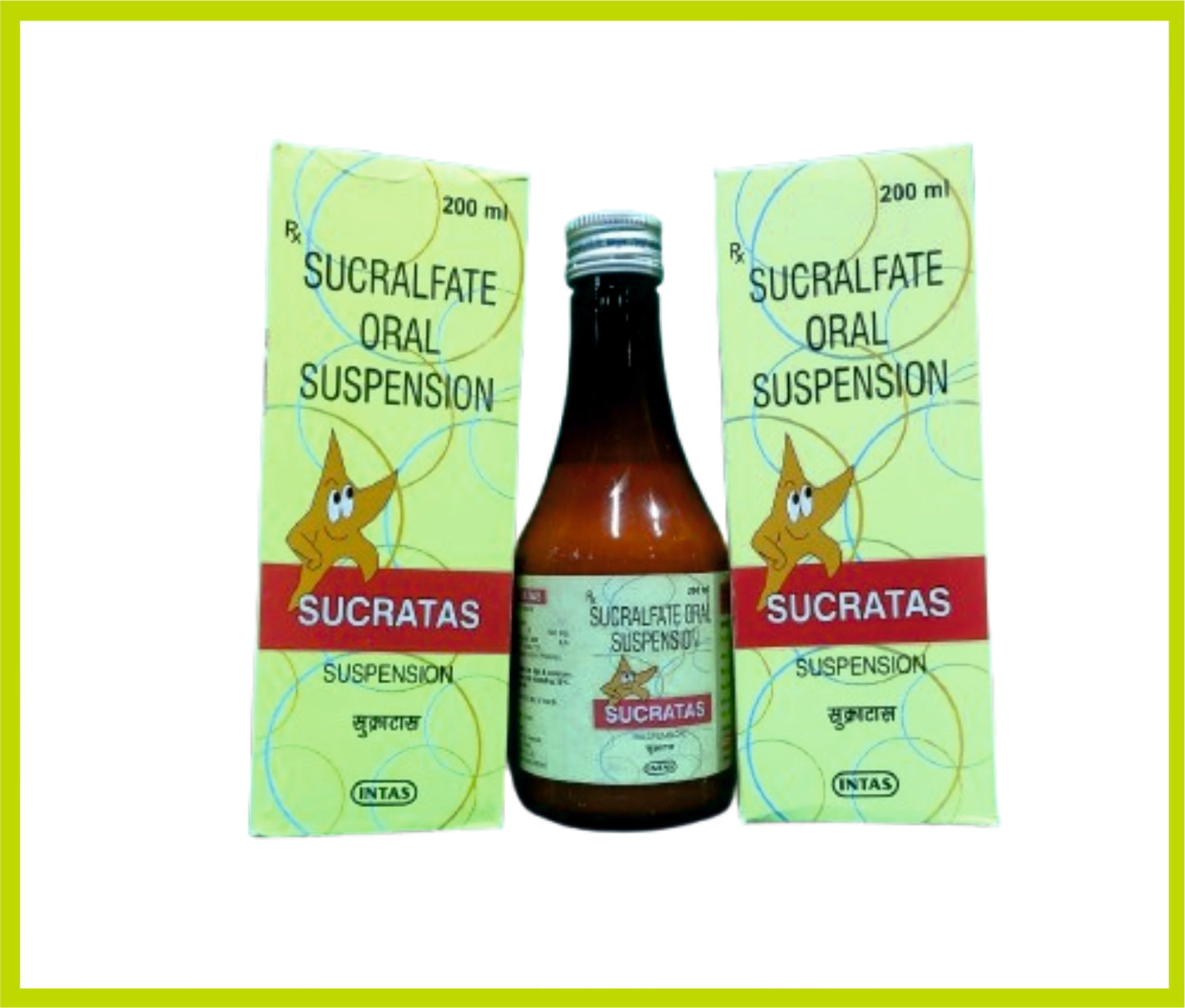 Sucratas Syrup 200 Ml Sucralfate 1 g by Intas