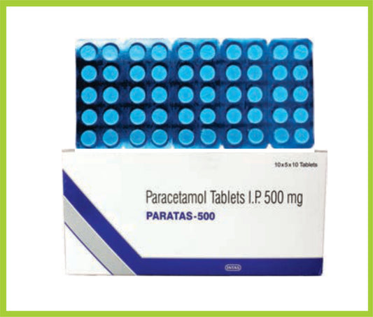 Paratas  500 10 Tab Paracetamol 500 mg by Intas