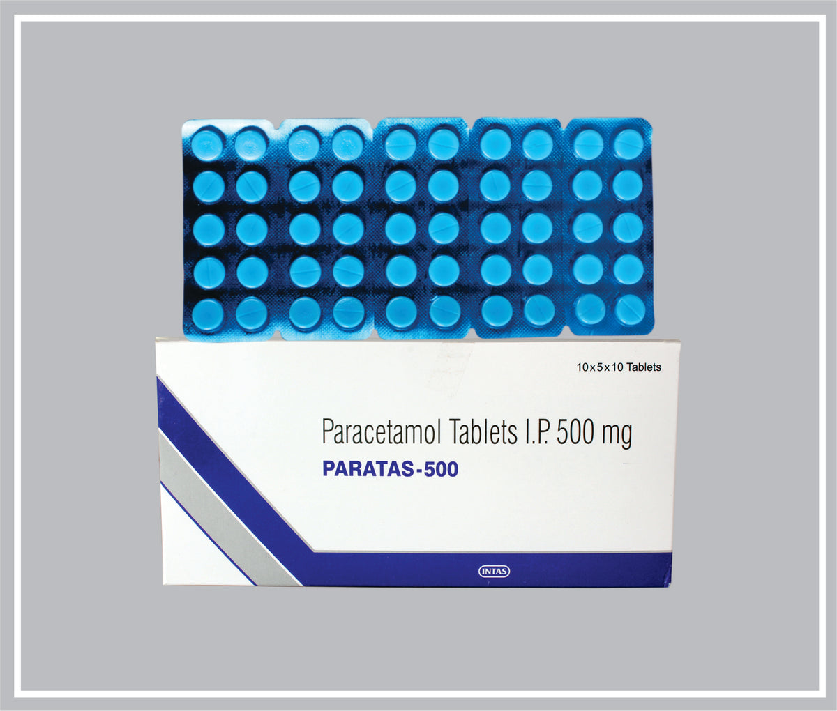 Paratas 500 10 Tab (Paracetamol 500 Mg Tab) By Intas