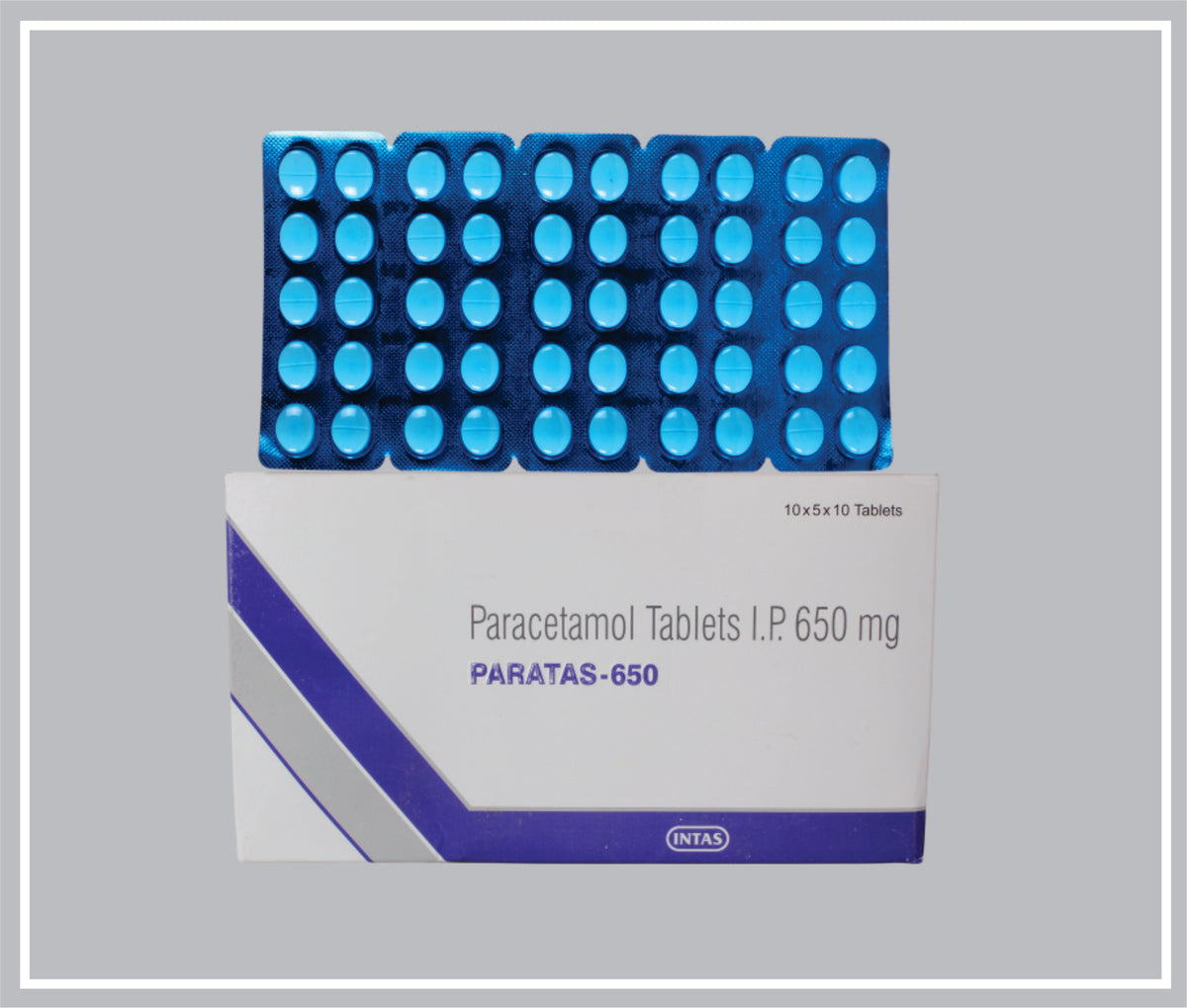 Paratas 650 10 Tab (Paracetamol 650 Mg Tab) By Intas