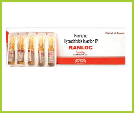 Ranitas Inj 2 Ml Ranitidine 25 mg by Intas