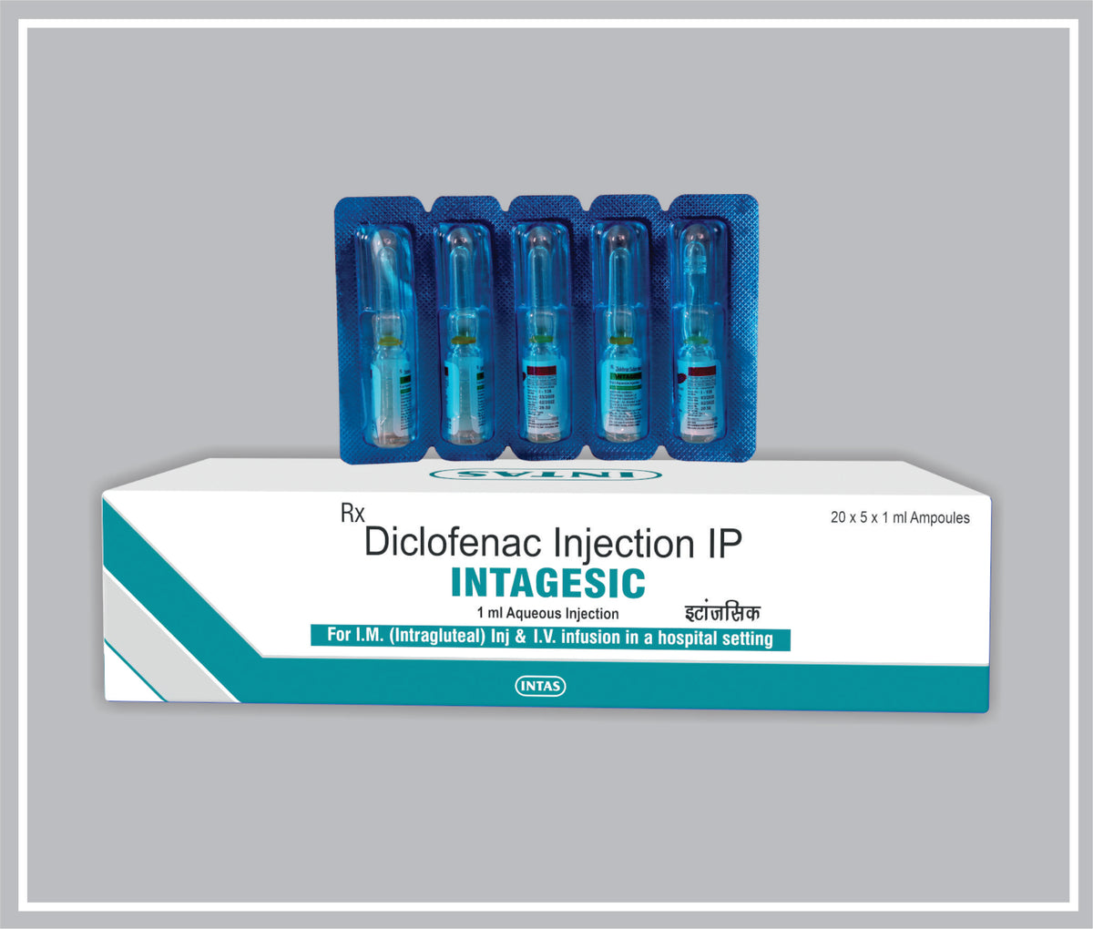 Intagesic 1 Ml (Diclofenac Sodium 75 Mg/Ml Inj) By Intas