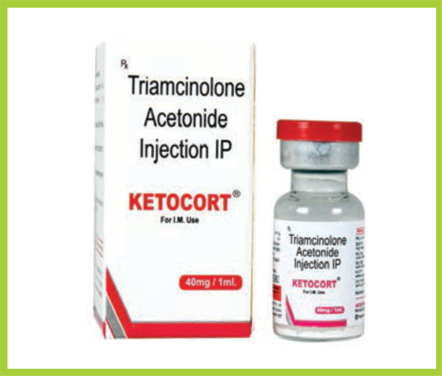 KETOCORT INJ 1 ml (Triamcinolone Acetonide 40 mg) by Intas